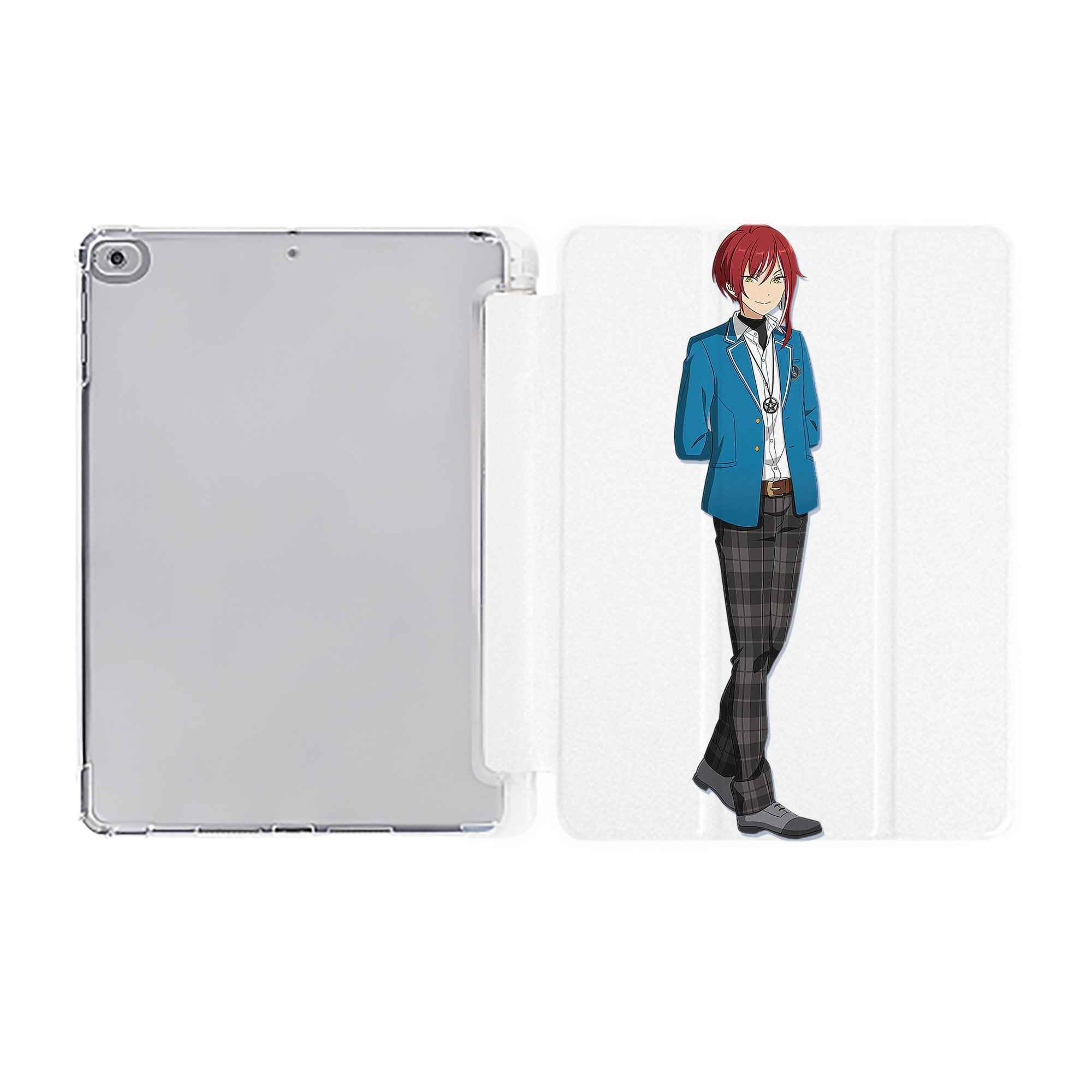 （画像用） あんさんぶるスターズ! Ensemble Stars IPad ケース ペン収納付き 三つ折りスタンド PUレザー×シリコン 対応機種9.5/10.5/10.9インチ